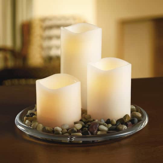 Ashland® Wax Touch Led Pillar Candle Set With Remote |...